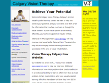 Tablet Screenshot of calgaryvisiontherapy.com